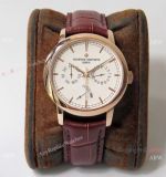 AIF Swiss Grade Copy Vacheron Constantin Traditionnelle Day-date Watch Rose Gold White Face